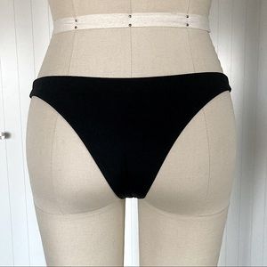 Vitamin A black thong cheeky swim suit bottoms S M
